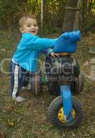 Boy on a motorcycle