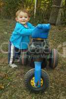 Boy on a motorcycle