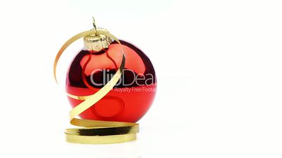 red shiny christmas bauble looping