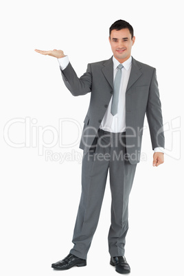 Businessman presenting