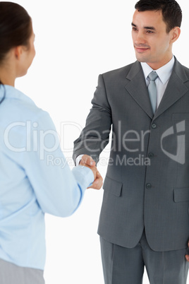 Business partners agreeing on a deal