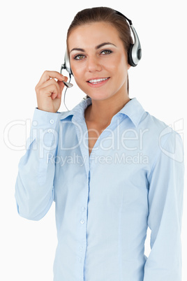 Female call center agent