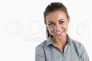 Close up of smiling businesswoman