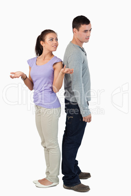 Young couple experiencing relationship problems