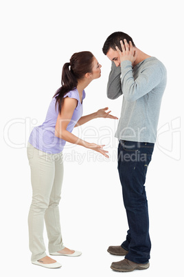 Young couple in a fight