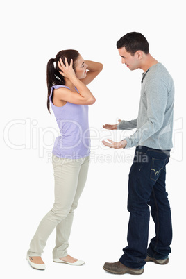 Young couple having an argument