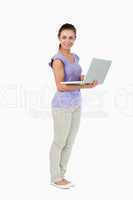 Young female with her laptop