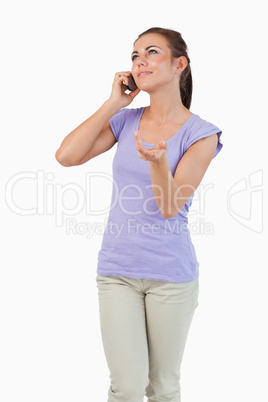 Young female talking on the phone