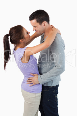 Young couple embracing