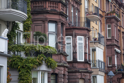 Jugenstilfassaden in Mainz, Deutschland