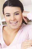 Beautiful Hispanic Woman Smiling