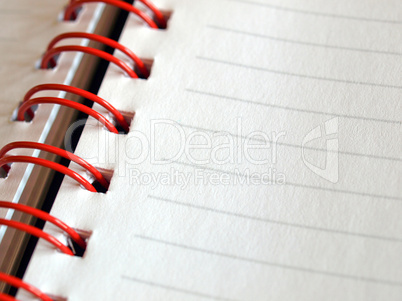 Blank notebook page