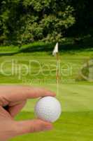 Hand With Golf Ball