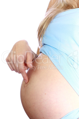 pregnant girl in studio