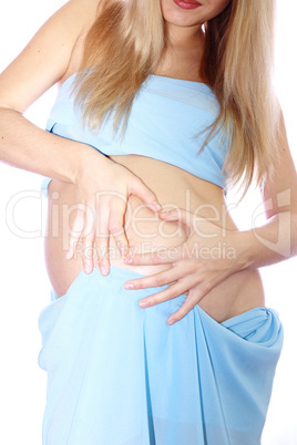 beautiful pregnant girl in studio