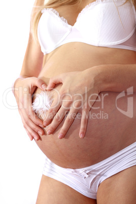 pregnant girl in studio