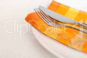 Plate, Cutlery and Napkin