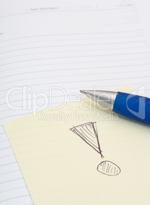 Notebook, Ballpoint and Memo Stick