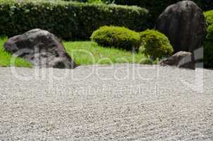 Stone garden of Zen Buddhism in Japan
