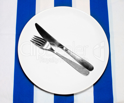 Empty Plate And Silverware