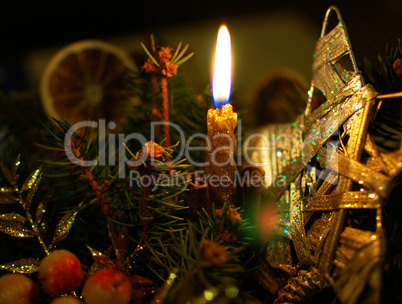 Lighted Christmas Candle