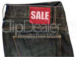Jeans with Sale Sign