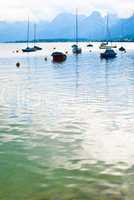 Boats on Lake Wolfgangsee, Salzburgland, Austria