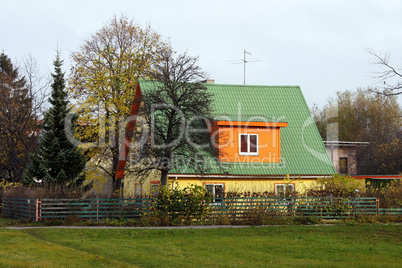 The house and plants