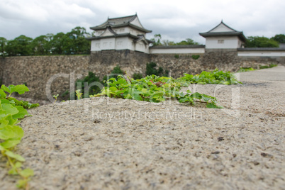 Wall around Osaka castle
