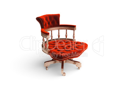 isolated classic golden chair