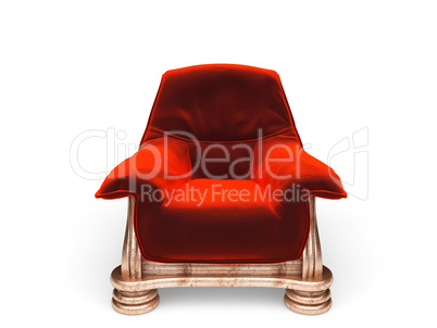 isolated classic golden chair