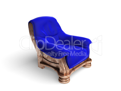 isolated classic golden chair