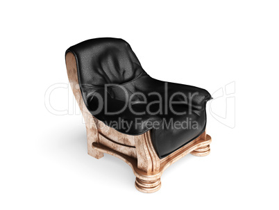 isolated classic leather chair