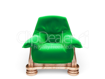 isolated classic golden chair