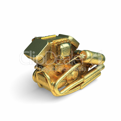 isolated golden object