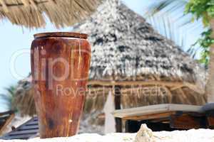 Zanzibar, Nungwi: pot on the beach