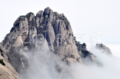 Landscape of rocky mountains