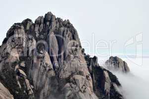 Landscape of rocky mountains