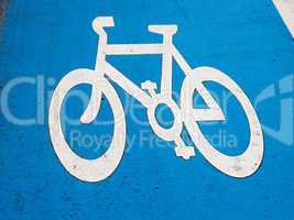 Bike lane sign