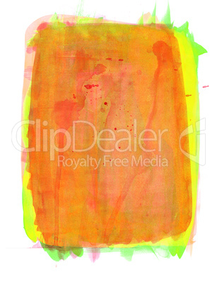 Orange water color frame background texture