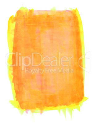 Orange water color frame background texture