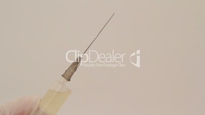 Syringe with a medicine