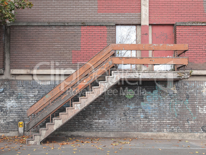 Old industrial stair