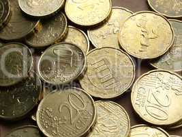 Euro coins background