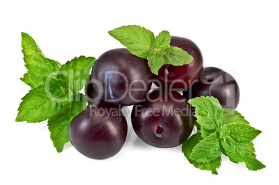 Plum and mint