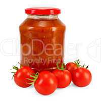 Tomato ketchup and tomatoes