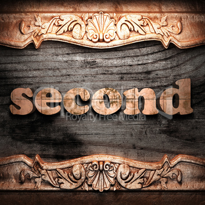 Golden word on wood Golden word on wood