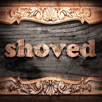 Golden word on wood Golden word on wood