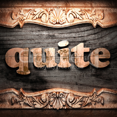 Golden word on wood Golden word on wood