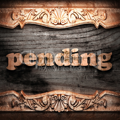 Golden word on wood Golden word on wood